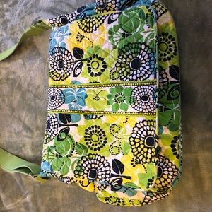 Vera Bradley Messenger Diaper Bag in Limes Up